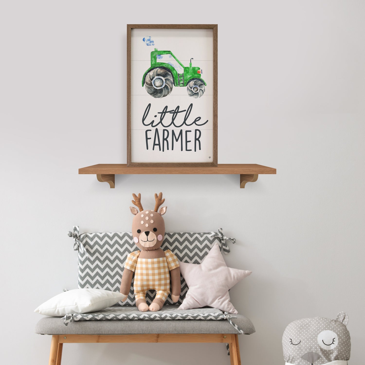 Little Farmer Green Tractor White