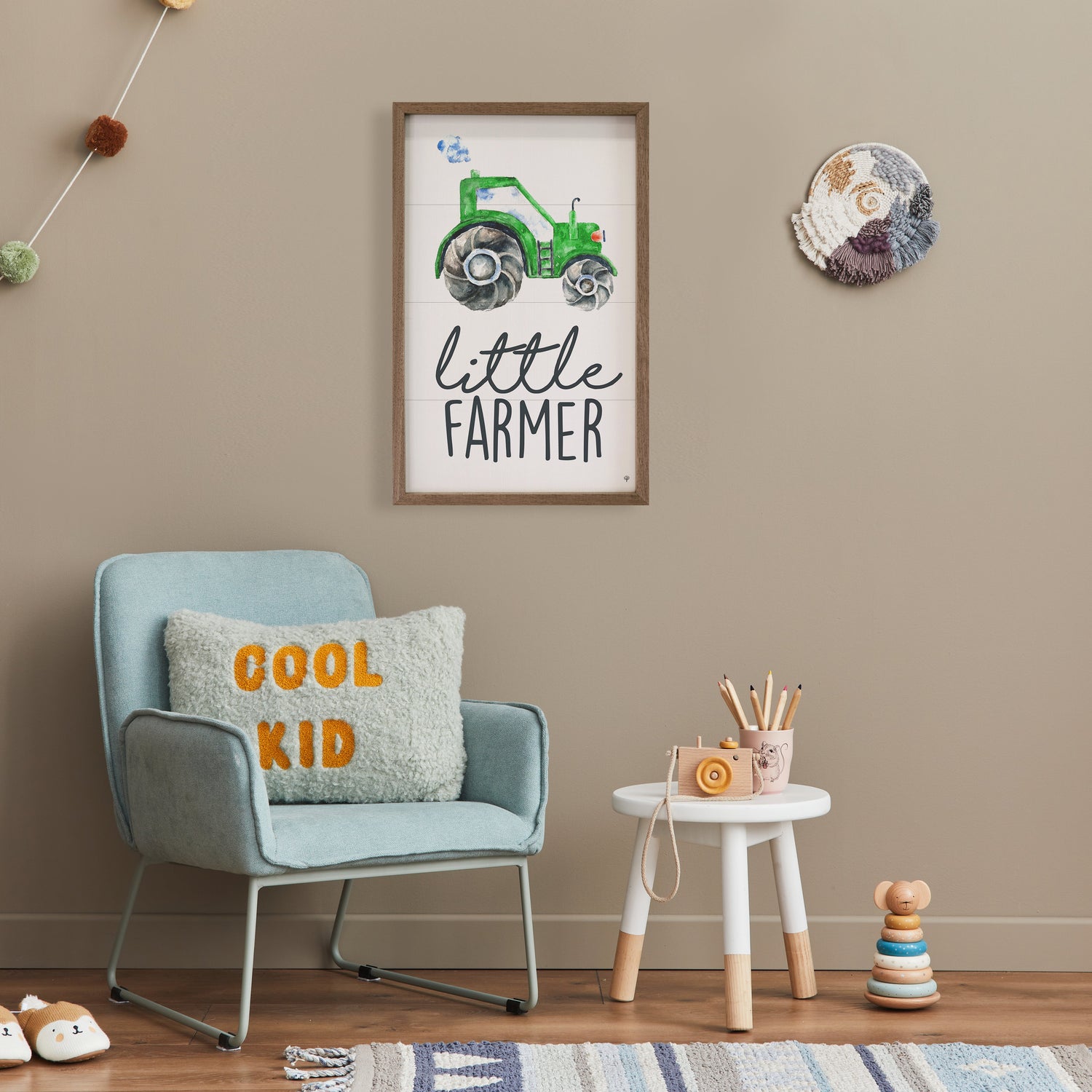 Little Farmer Green Tractor White