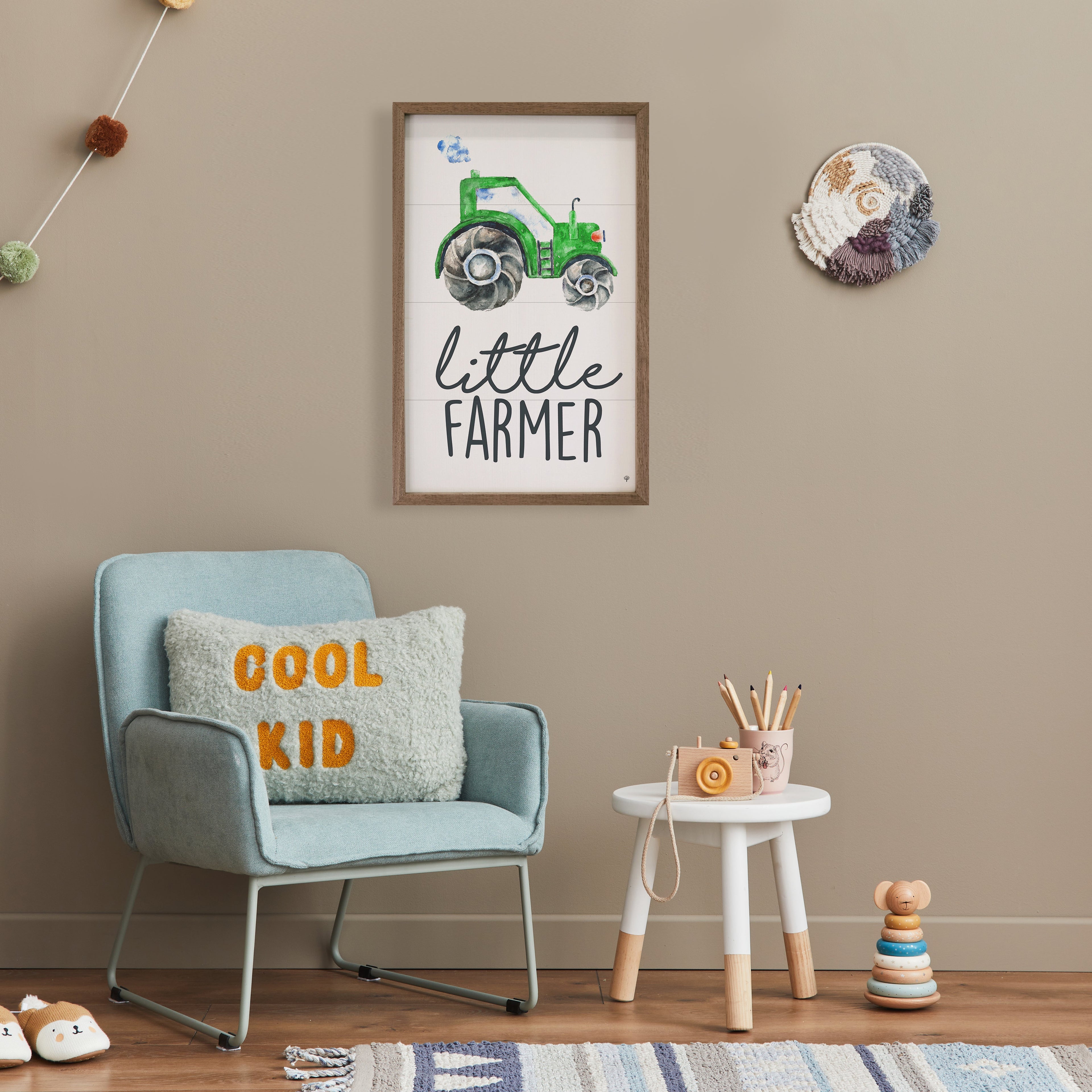 Little Farmer Green Tractor White