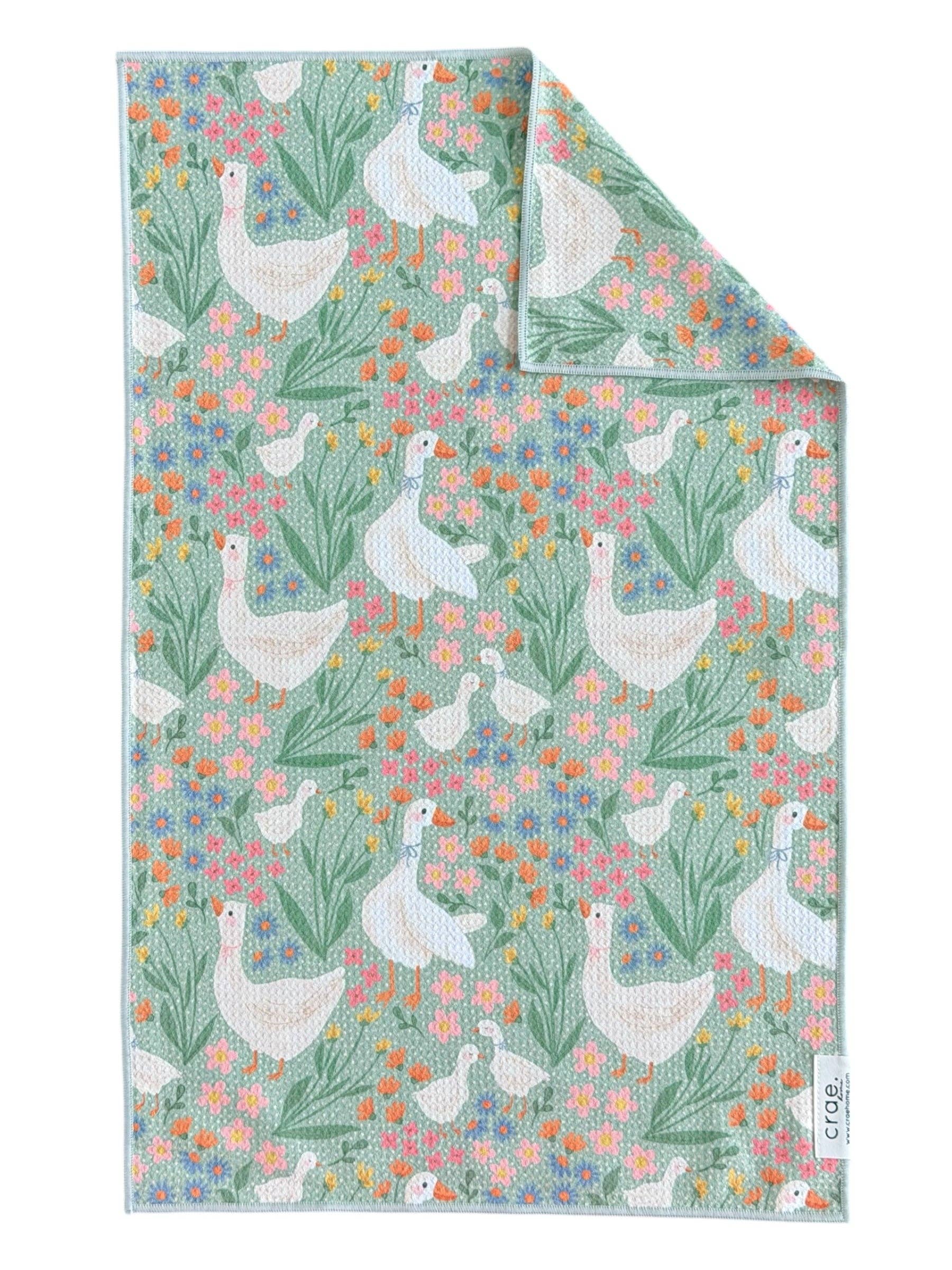 Wildflower Waddle: Double-Sided Hand Towel &amp; Washcloth