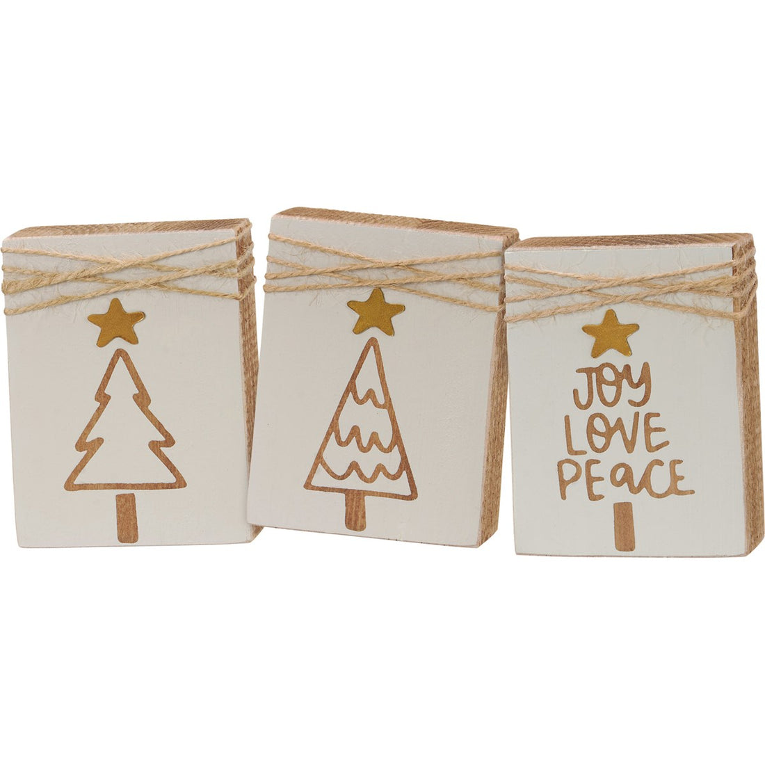 Joy Love Peace Tree Blocks