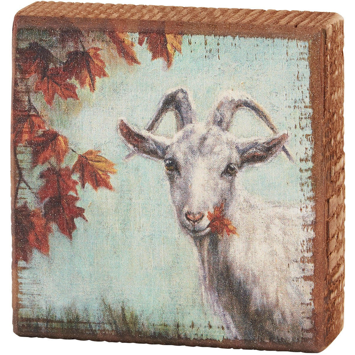 Fall Goat Block Sign