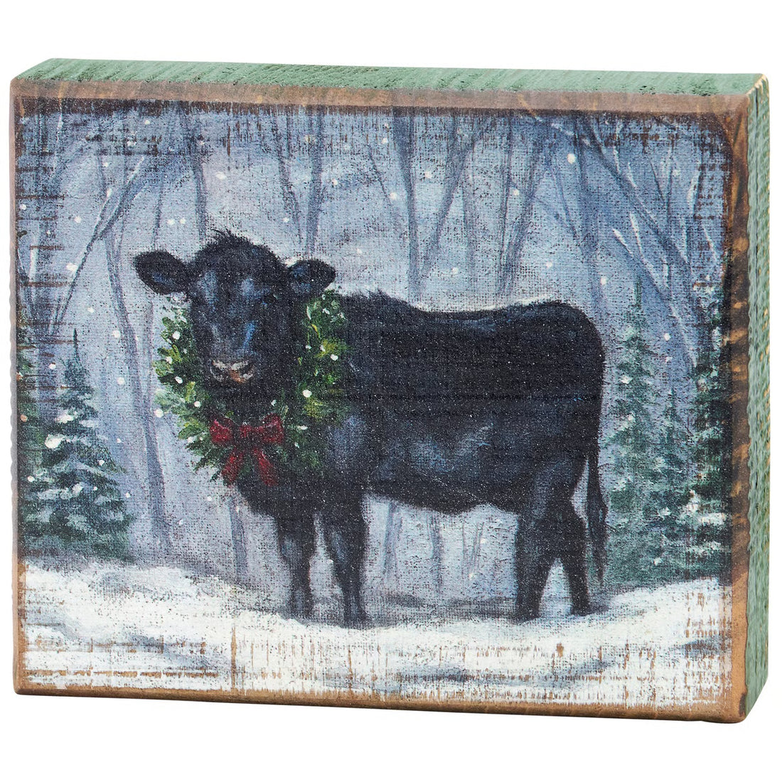 Snowy Angus Block Sign
