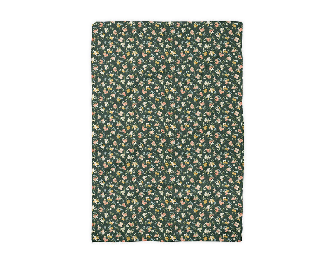 Fall Floral Waffle Weave Kitchen Towel Autumn Flower Boho
