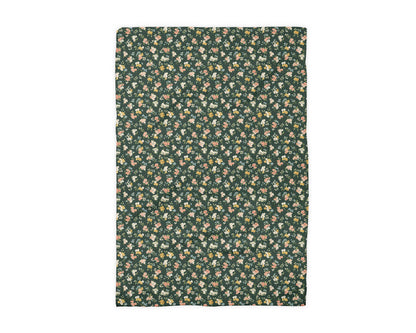 Fall Floral Waffle Weave Kitchen Towel Autumn Flower Boho