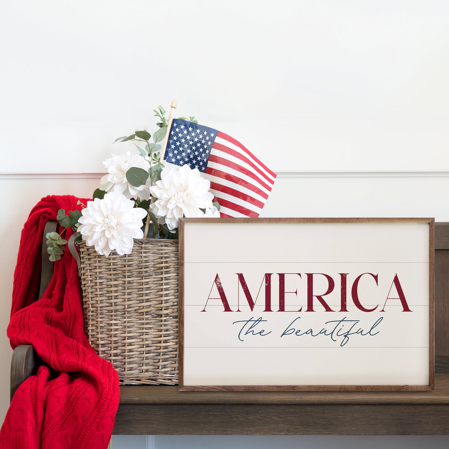 America The Beautiful White