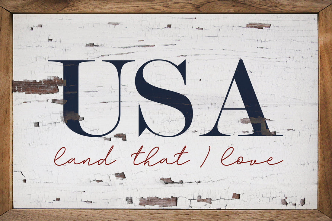 USA Land That I Love Whitewash