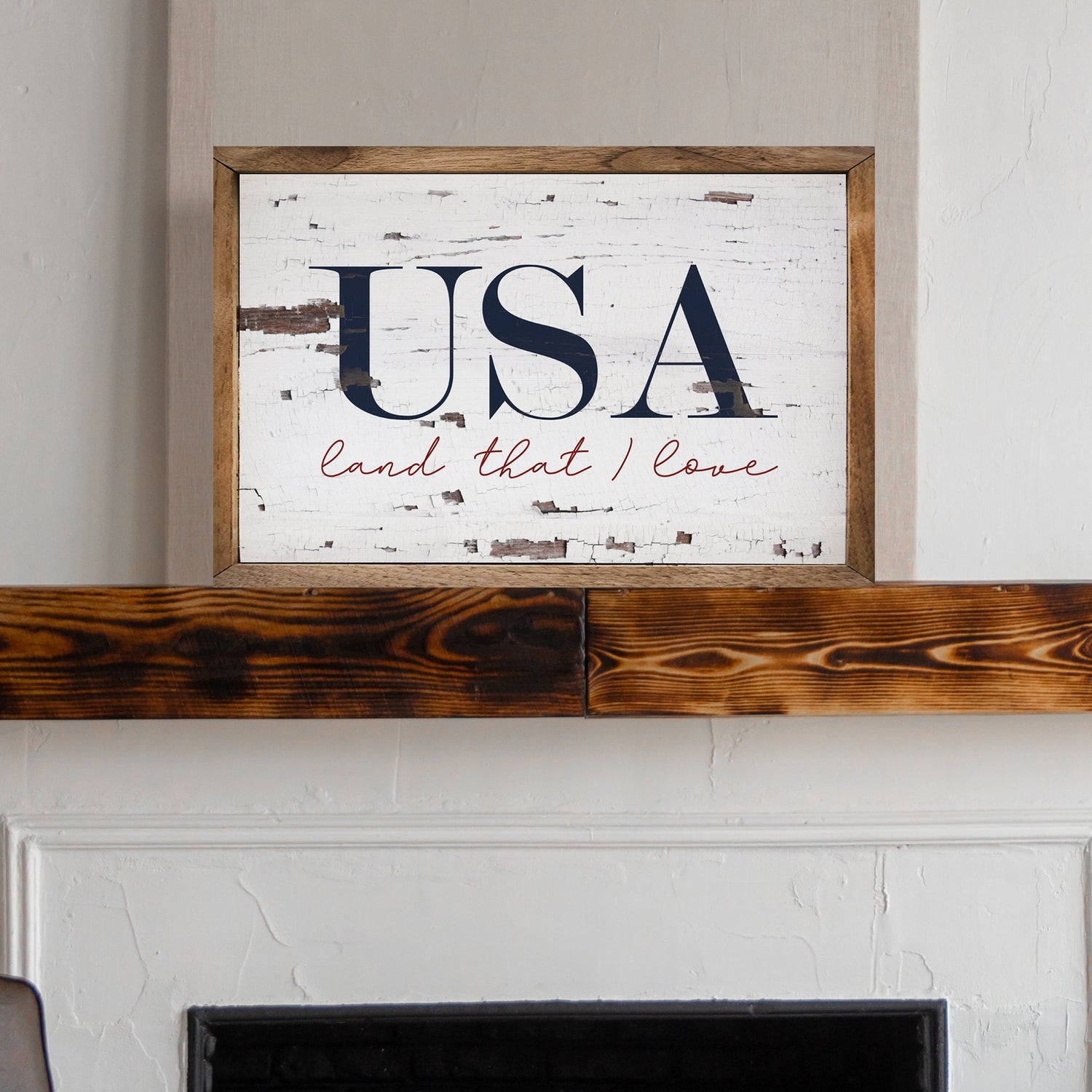 USA Land That I Love Whitewash