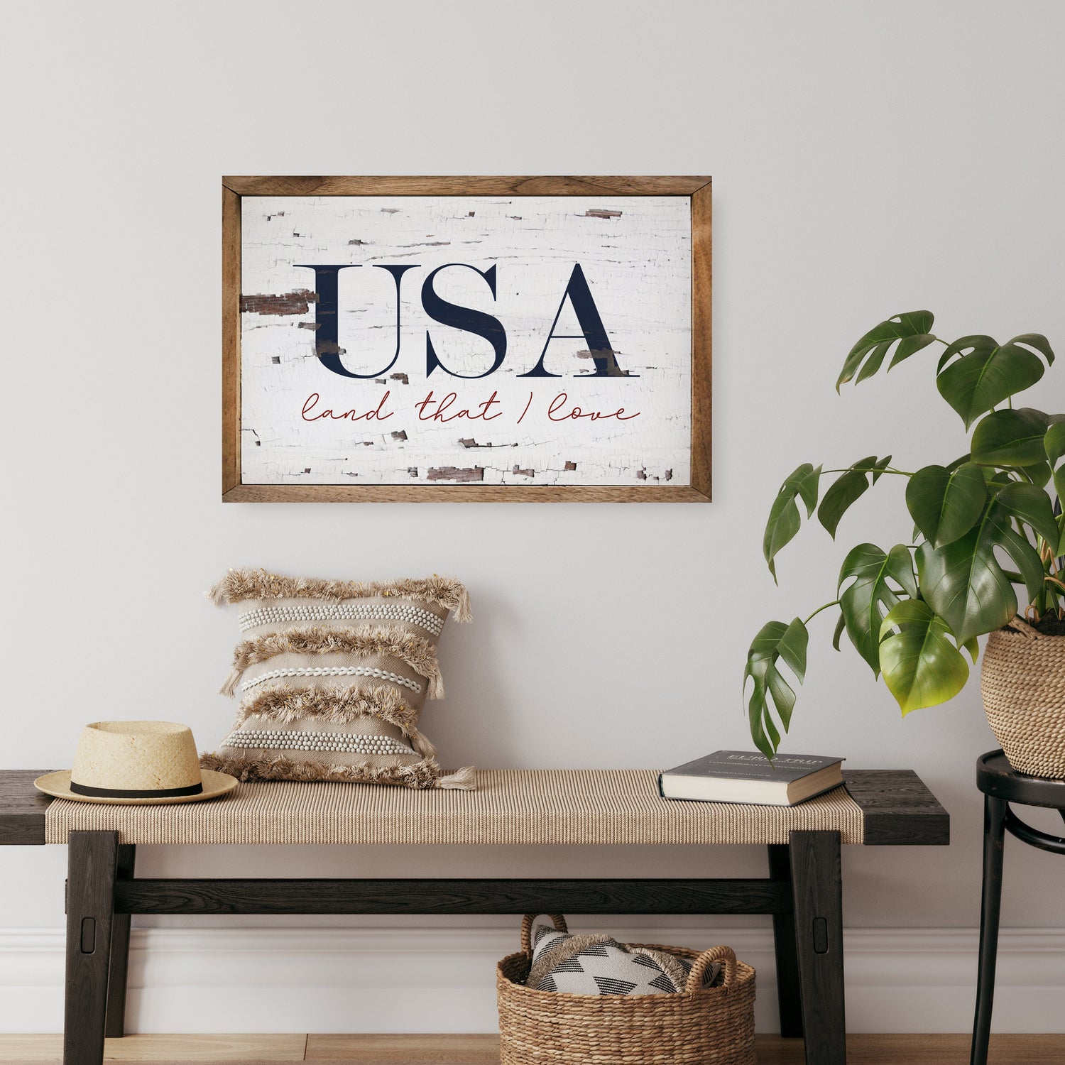 USA Land That I Love Whitewash