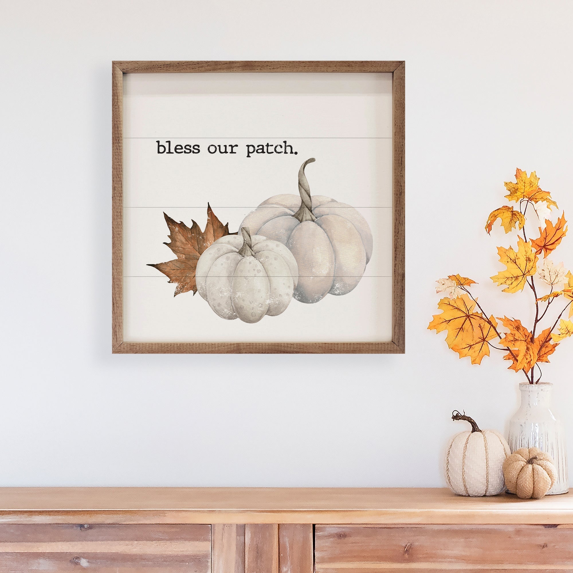 Bless Our Patch White Pumpkins