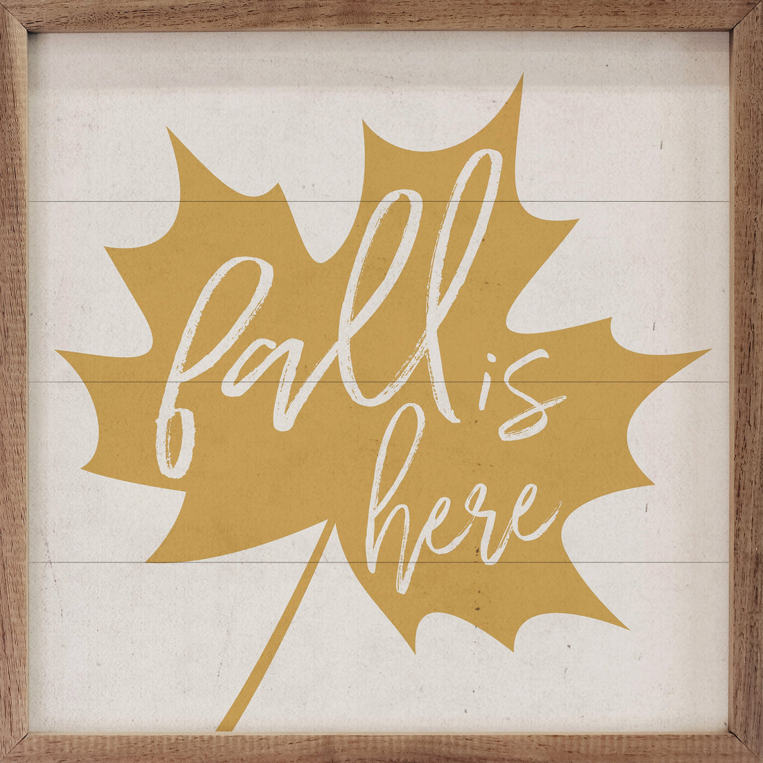 Fall Is Here Gold Leaf White