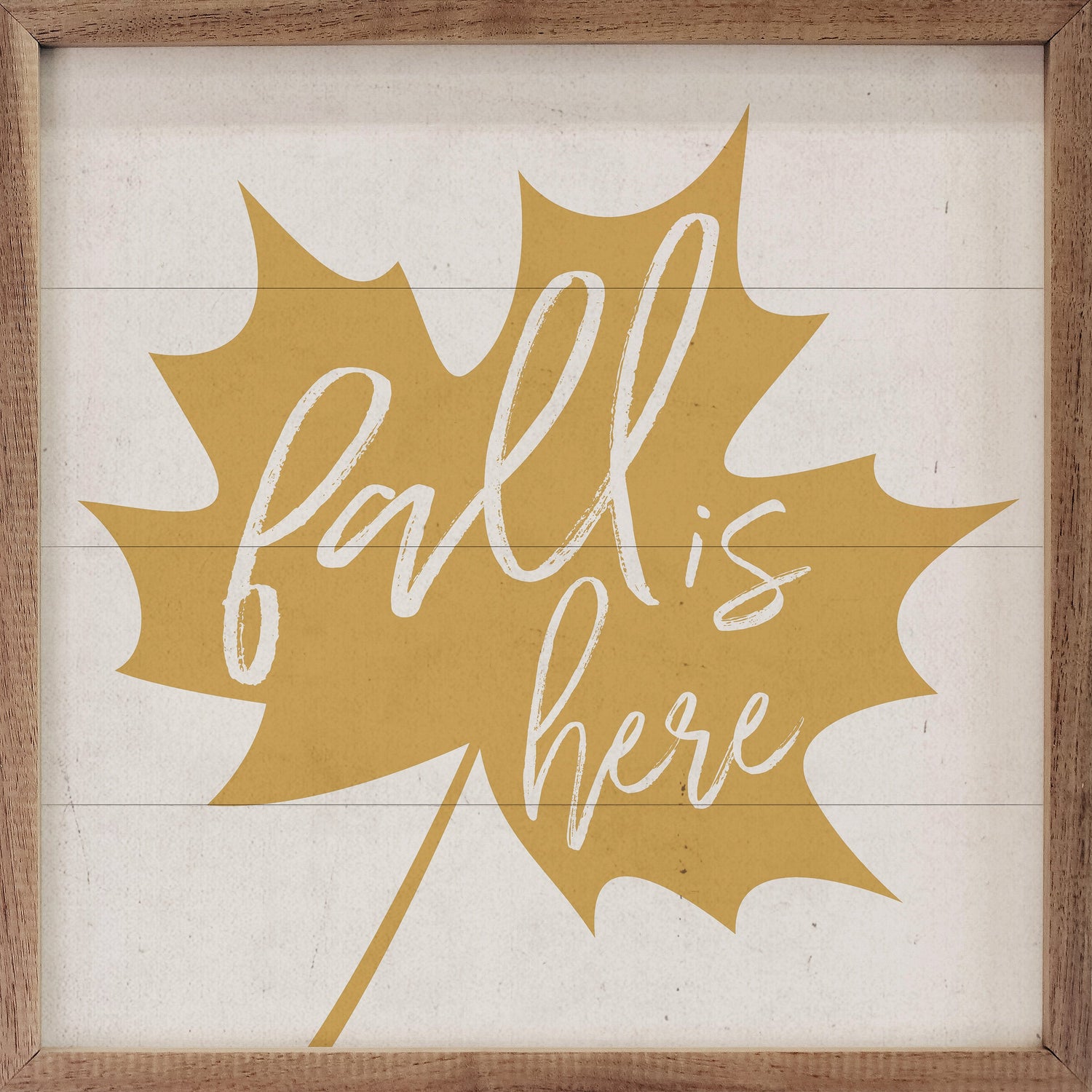 Fall Is Here Gold Leaf White