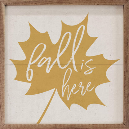 Fall Is Here Gold Leaf White