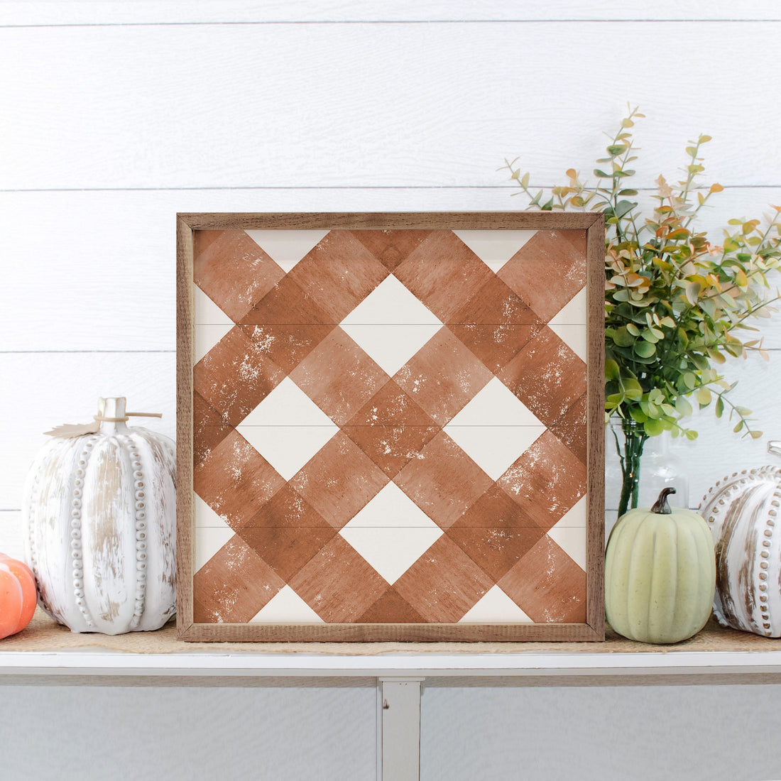 Fall Plaid Diagonal Orange