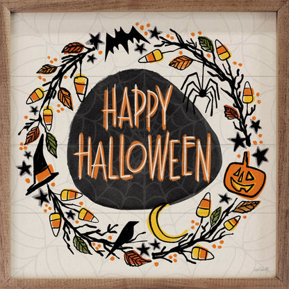 Halloween Wreath II Watercolor By Anne Tavoletti