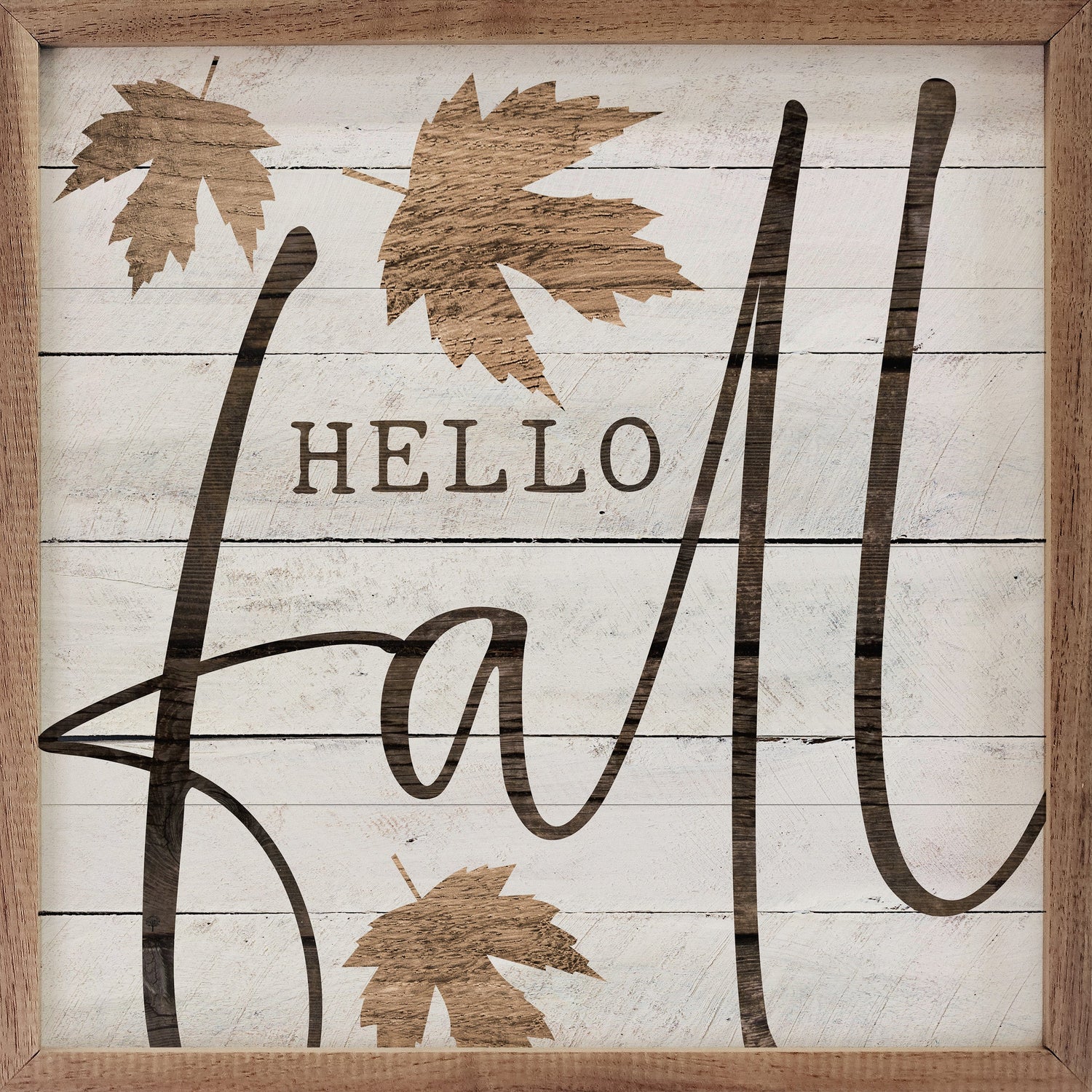 Hello Fall Leaf Whitewash