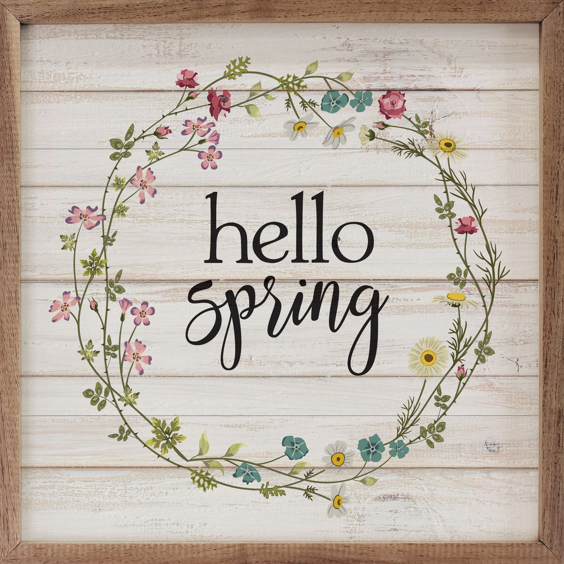 Hello Spring Wreath Whitewash
