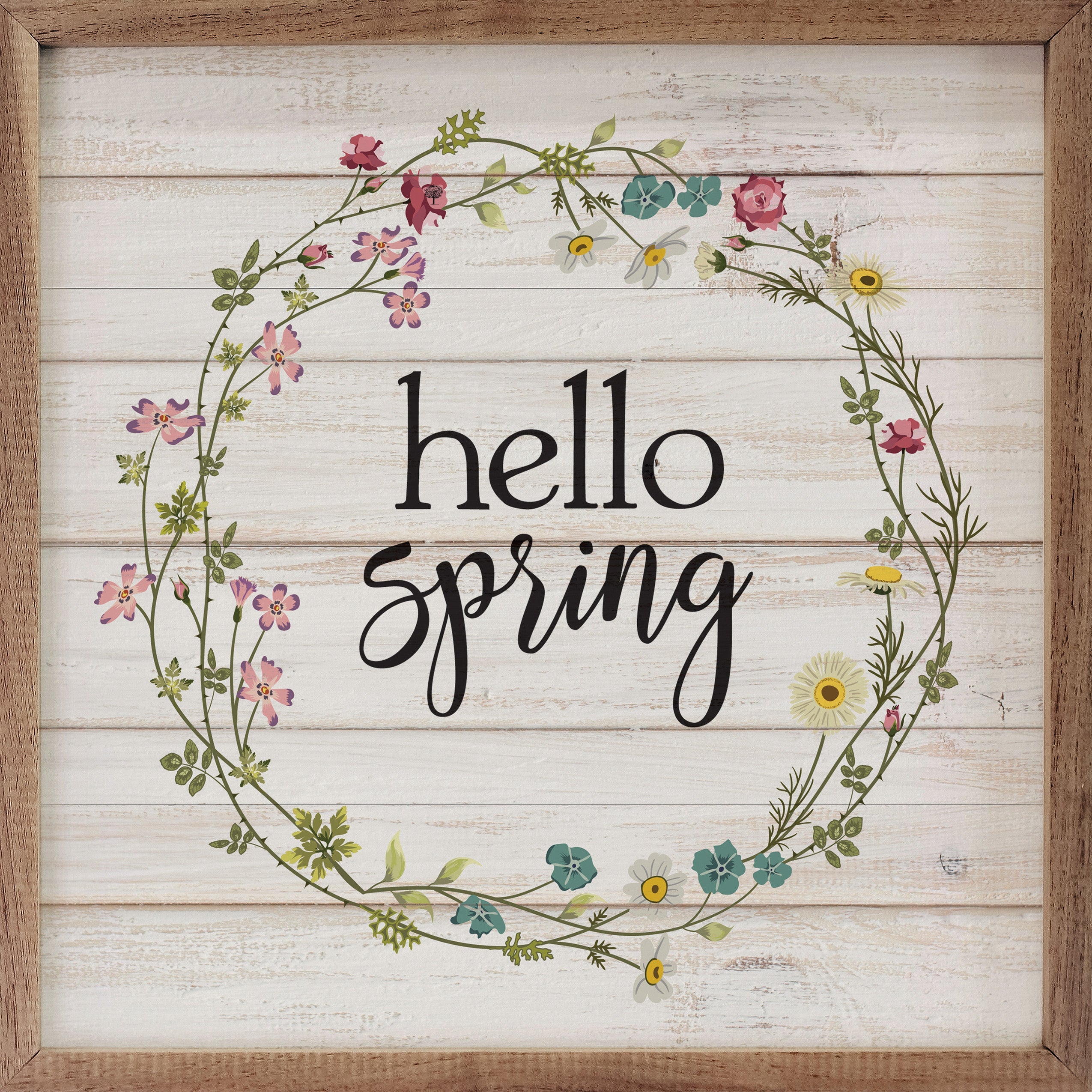 Hello Spring Wreath Whitewash