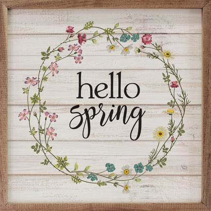 Hello Spring Wreath Whitewash