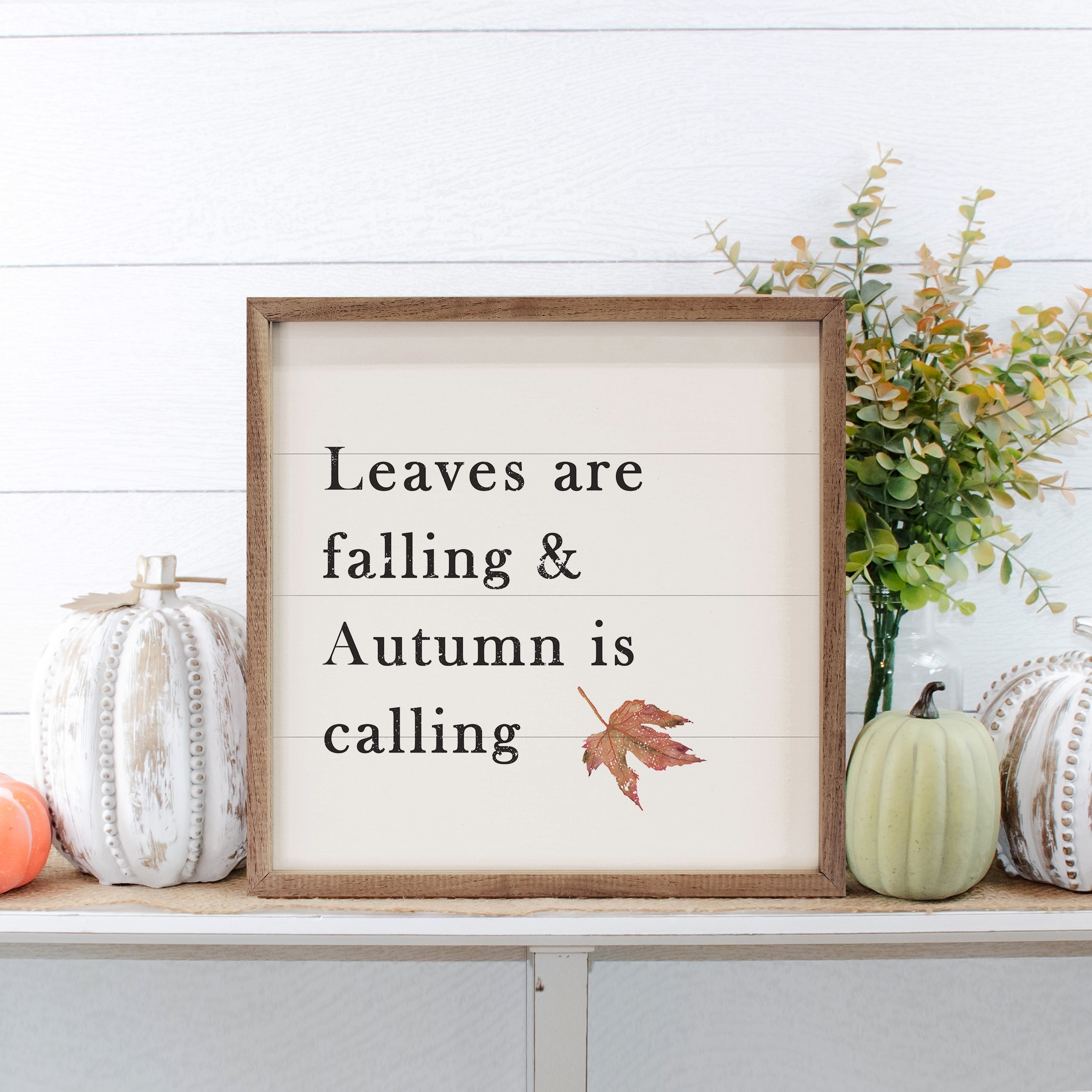 Leaves Are Falling And Autumn Is Calling White