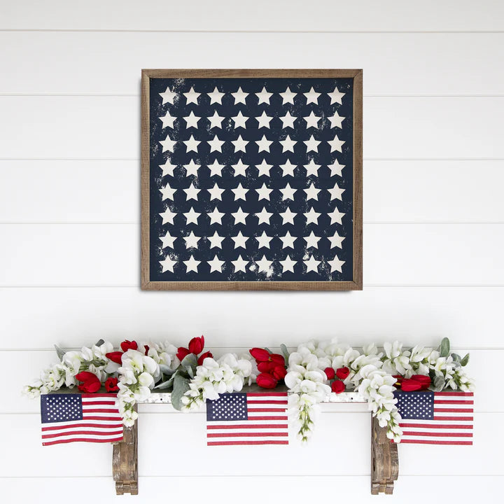 White Stars on Blue