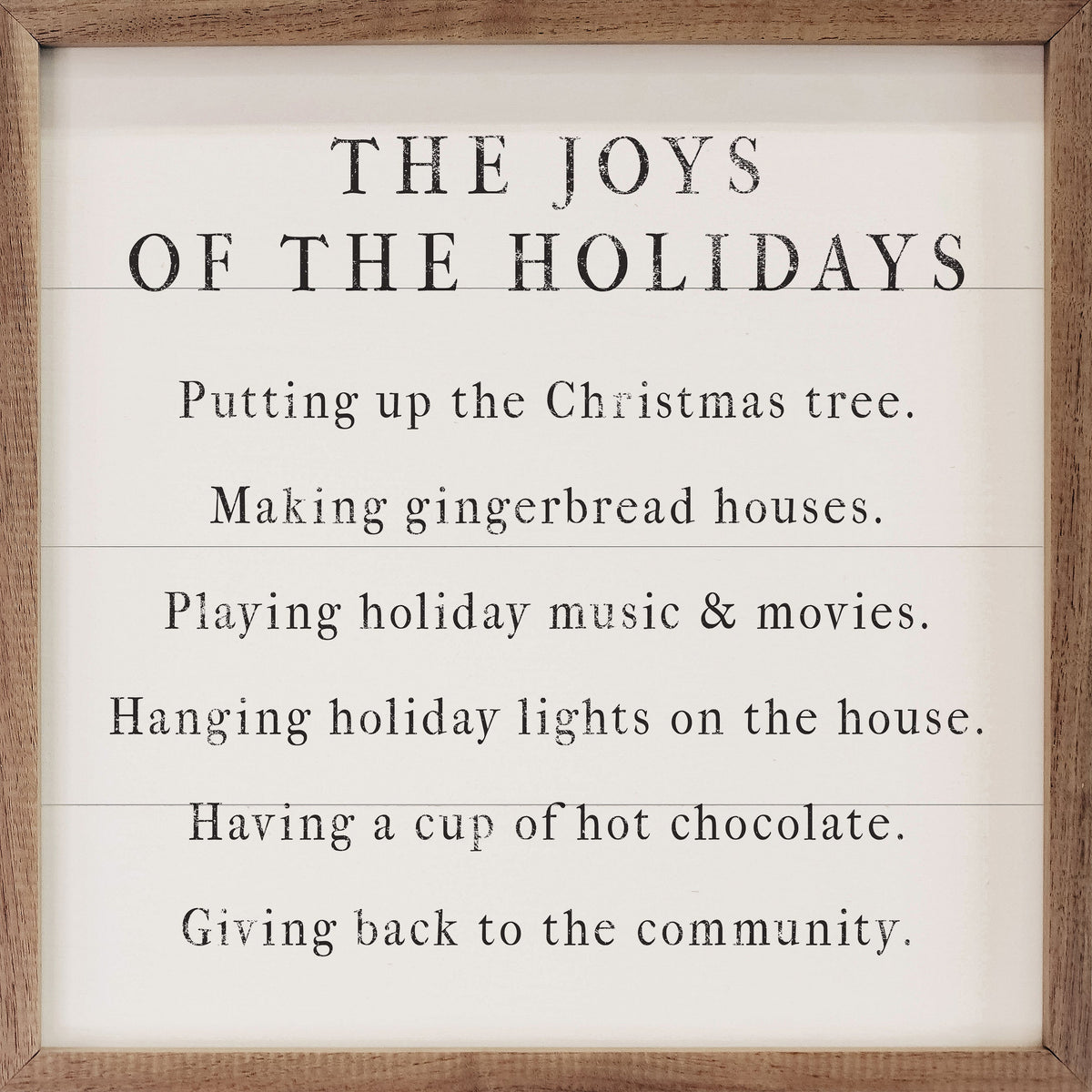 The Joys Of The Holidays White