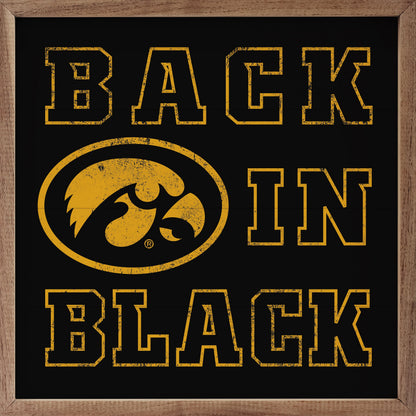 Back In Black Textured University Of Iowa