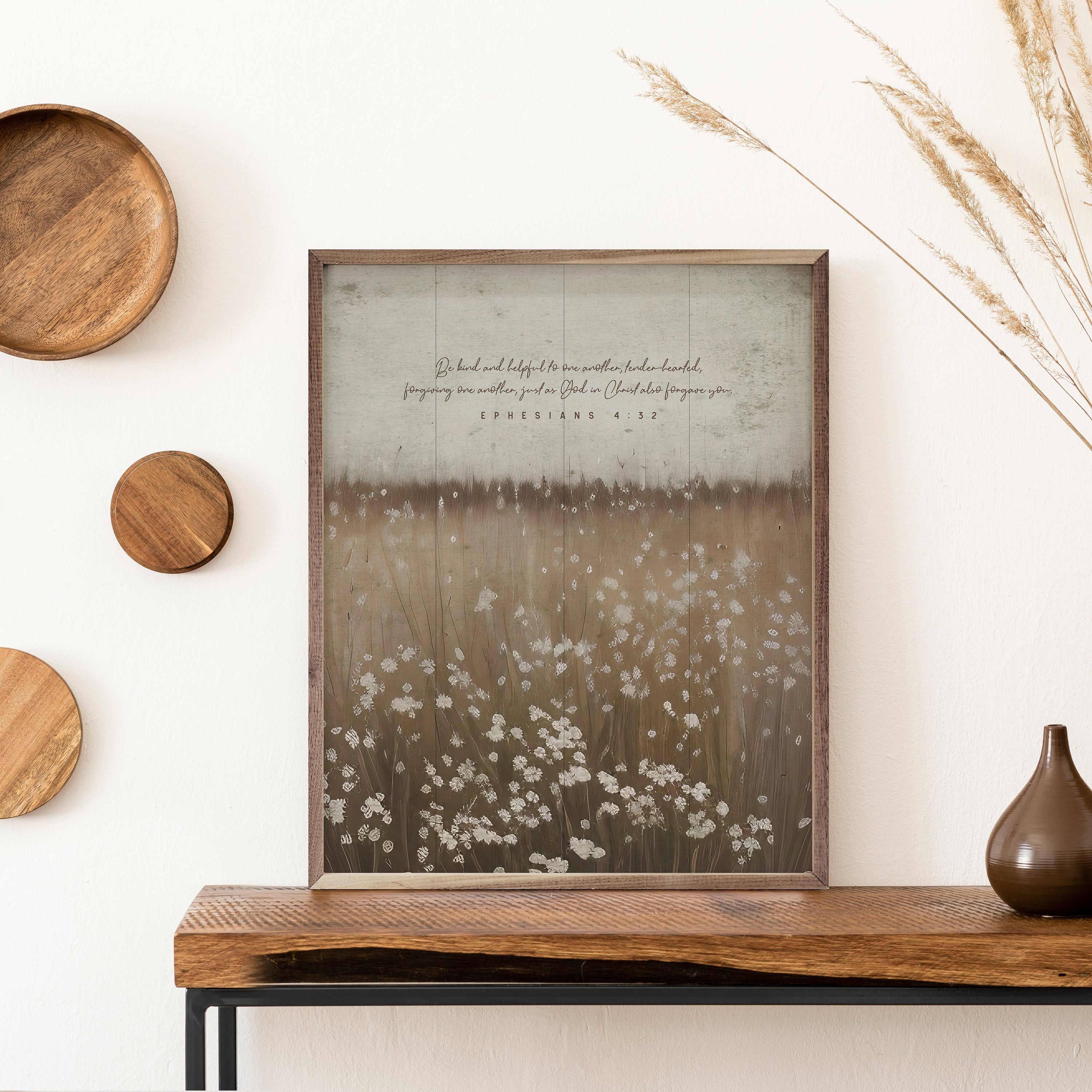 Be Kind And Helpful Flower Field Ephesians 4 32