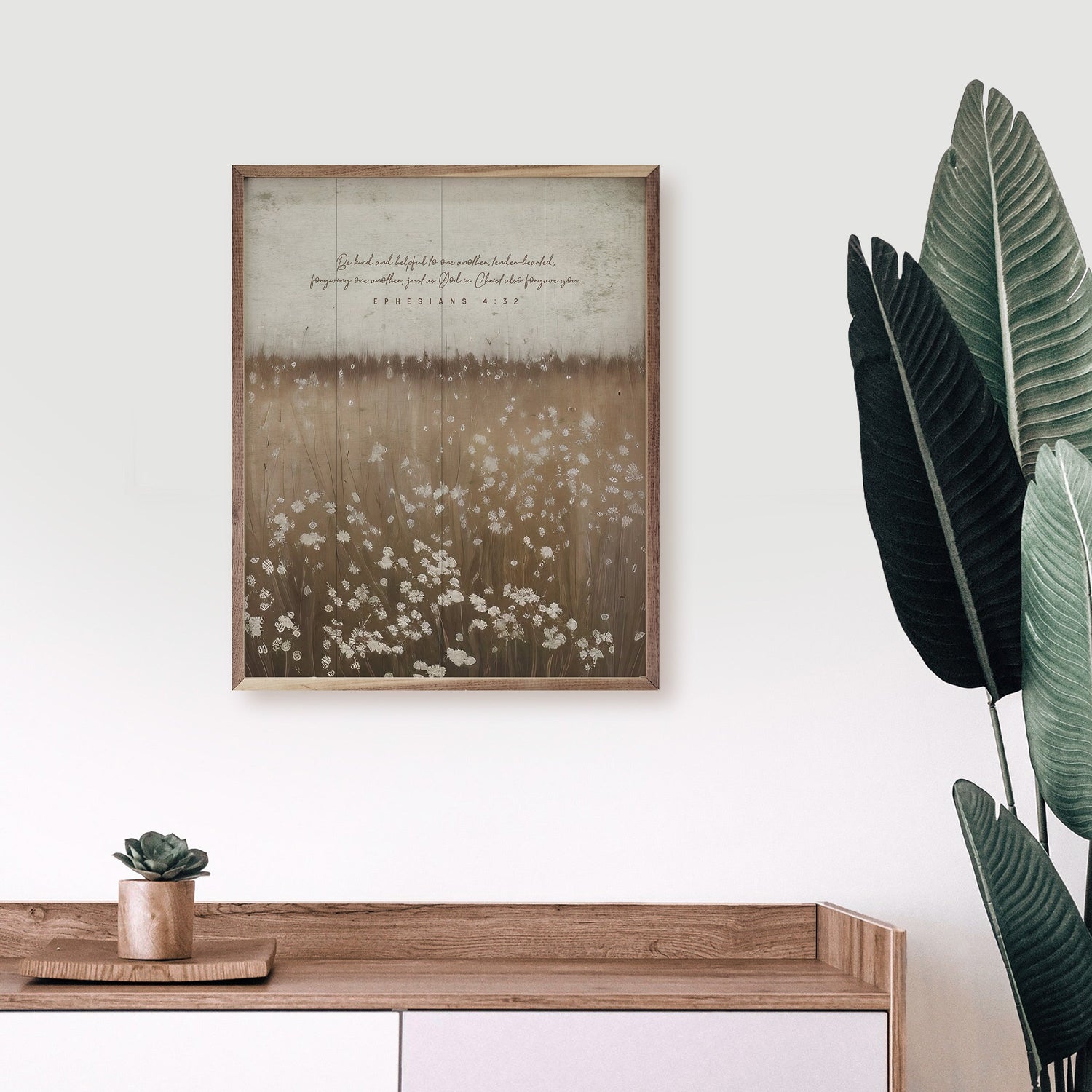 Be Kind And Helpful Flower Field Ephesians 4 32