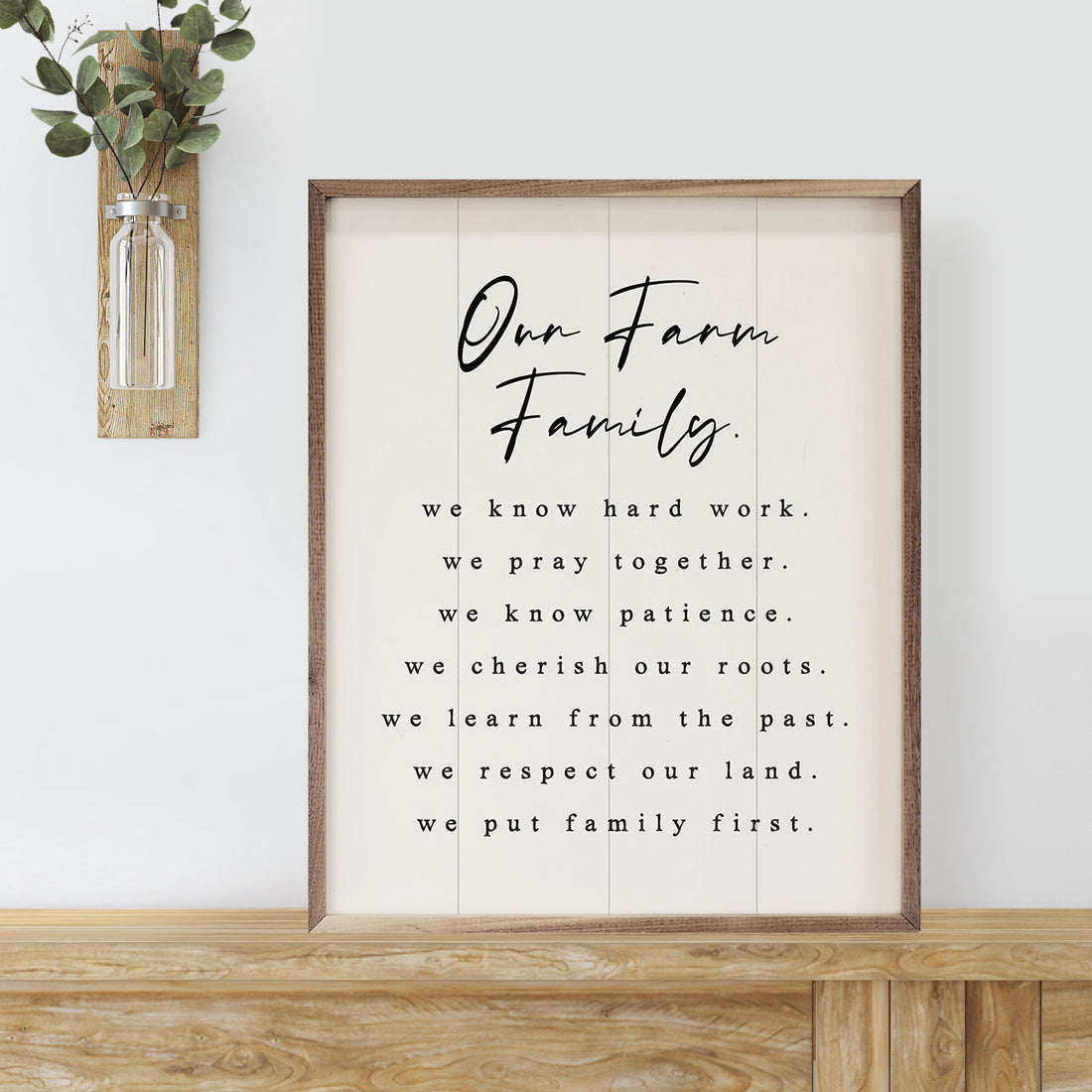 Our Farm Family Values White