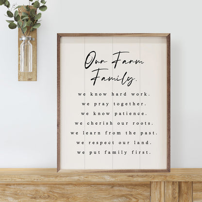 Our Farm Family Values White