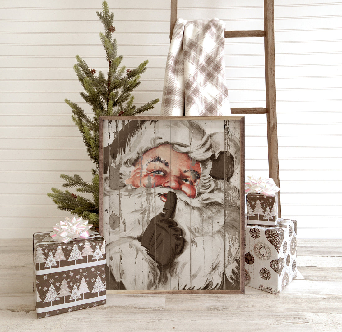 Santa Be Quiet Shh Beige