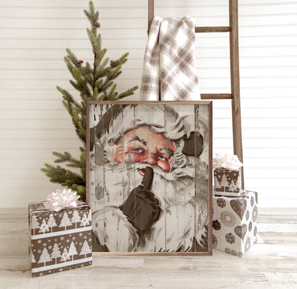 Santa Be Quiet Shh Beige