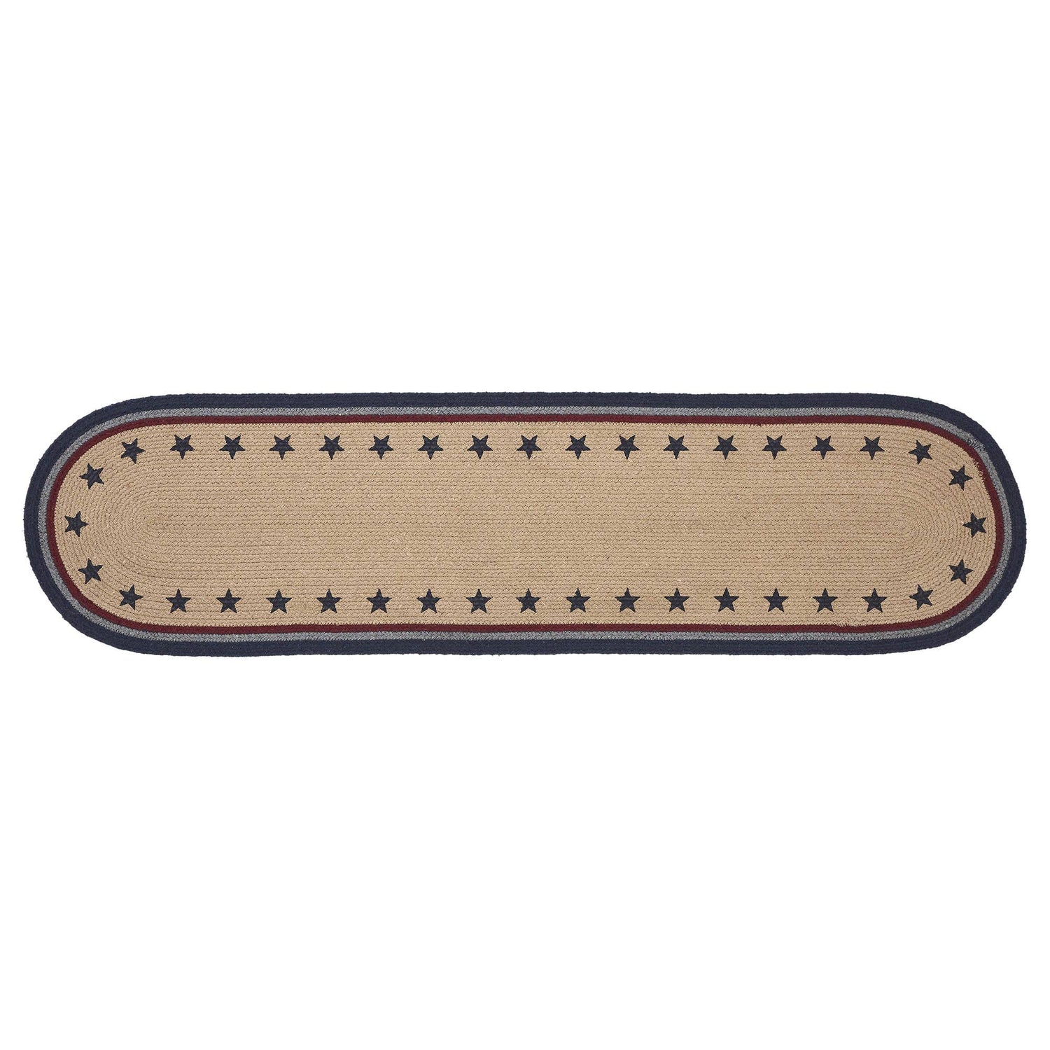 My Country Oval Runner Stencil Stars 12x48