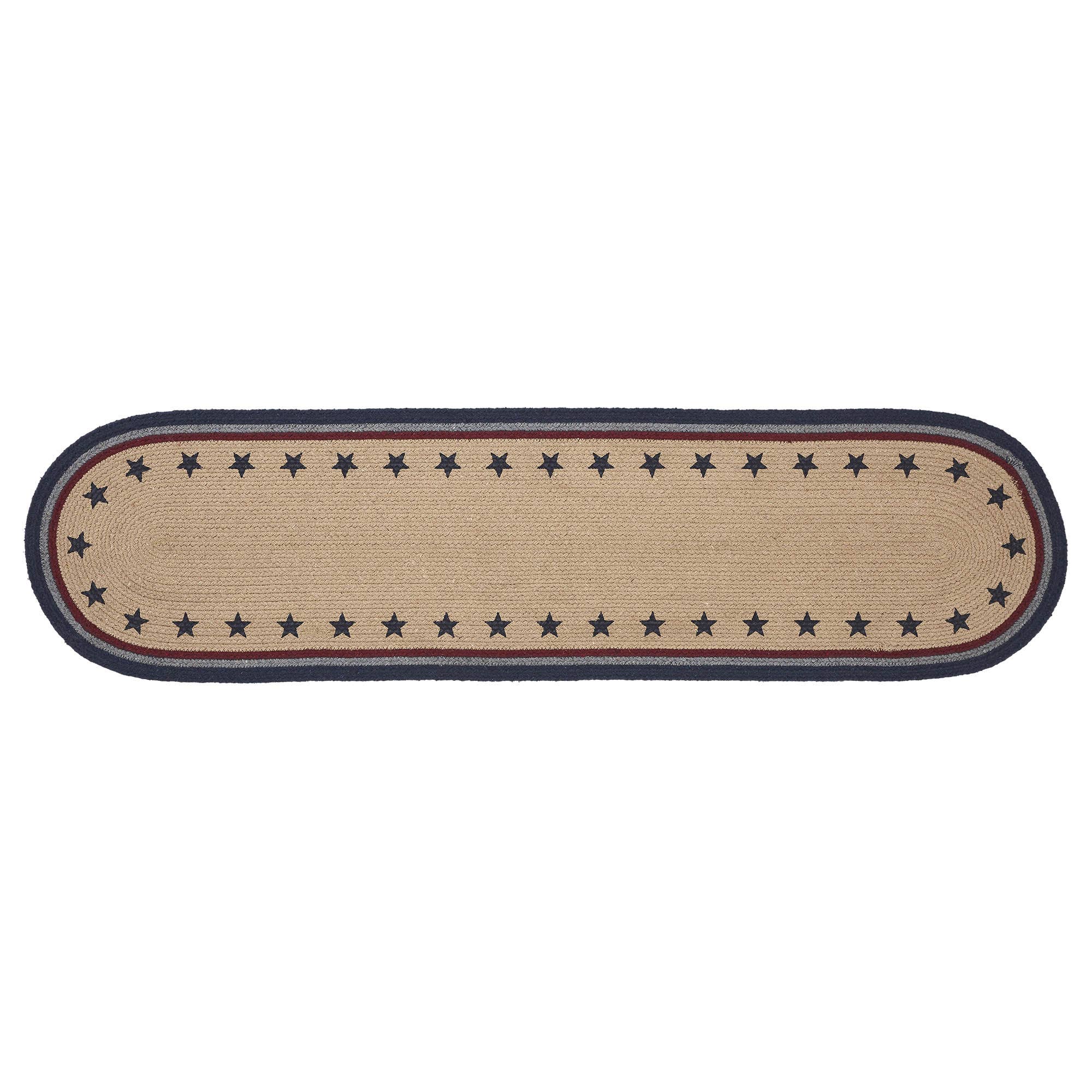 My Country Oval Runner Stencil Stars 12x48