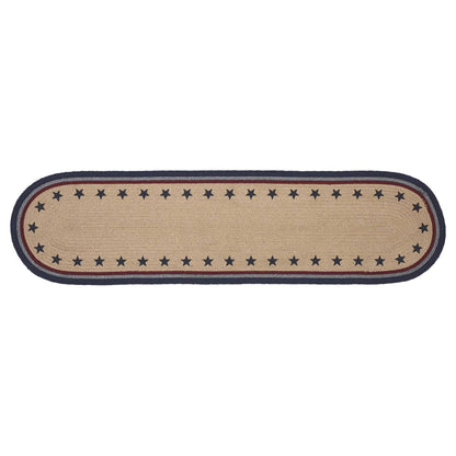 My Country Oval Runner Stencil Stars 12x48