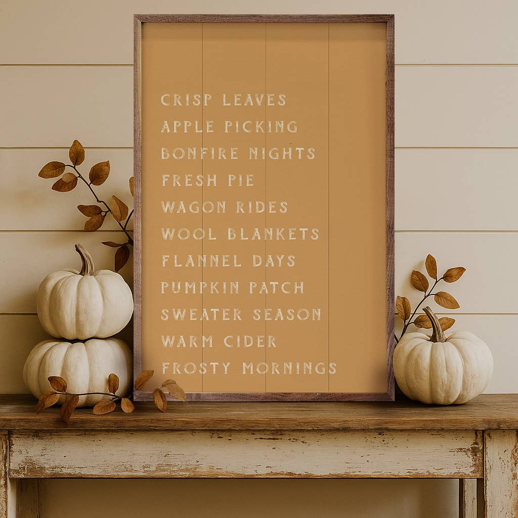 Autumn Activities List Gold