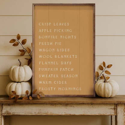 Autumn Activities List Gold