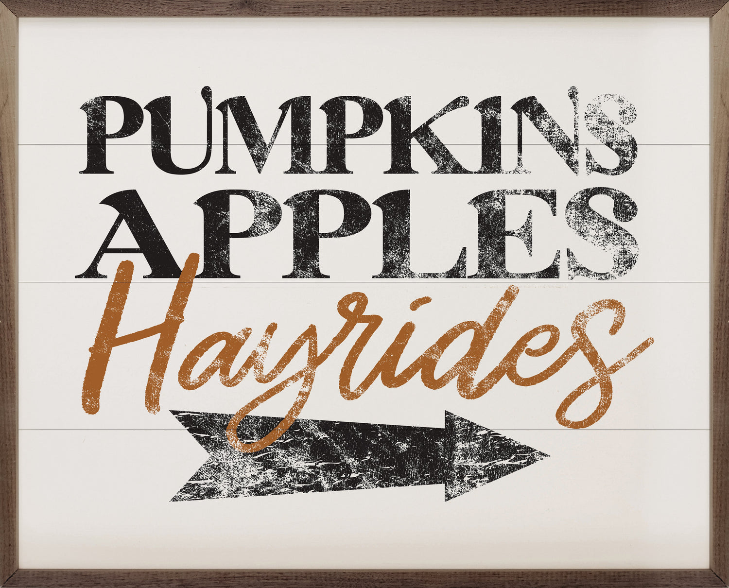 Pumpkins Apples Hayrides White