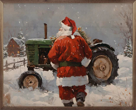 Santa w/ Green Tractor