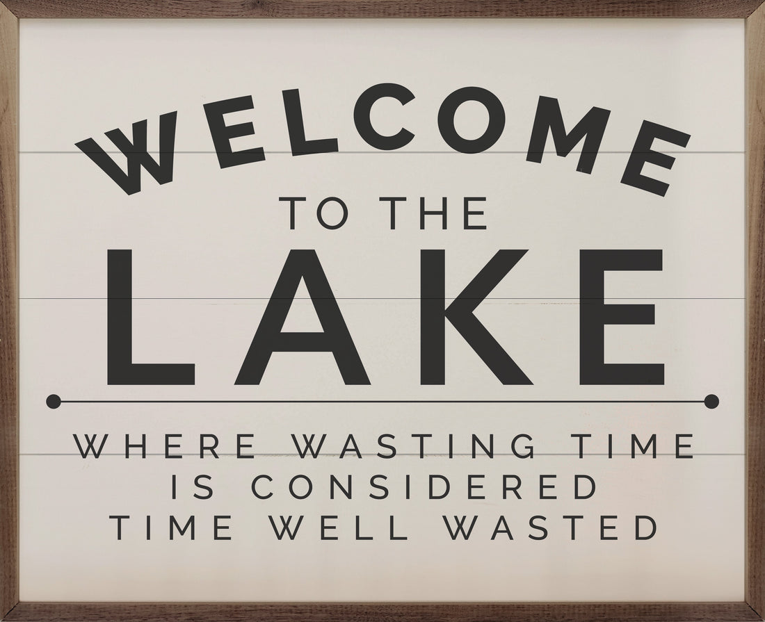 Welcome To The Lake Black White