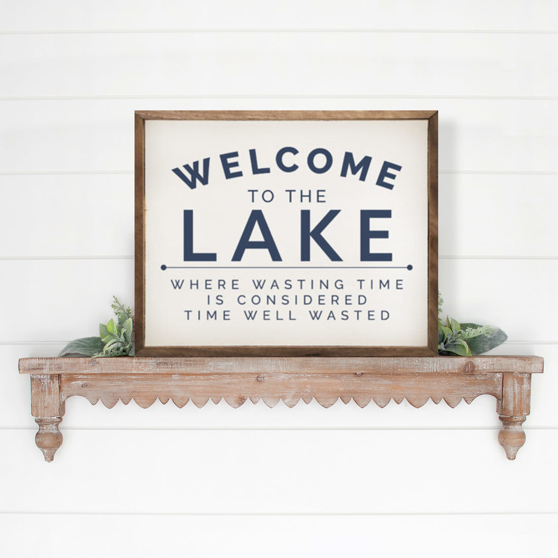 Welcome To The Lake Blue White