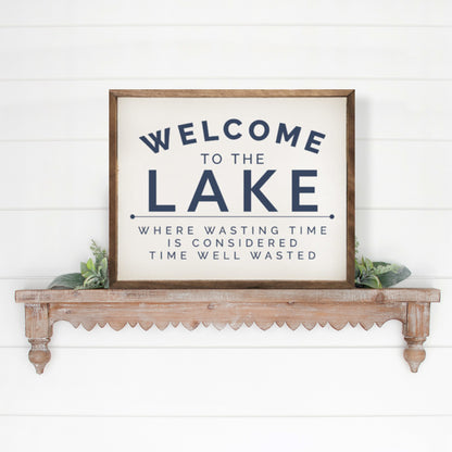 Welcome To The Lake Blue White