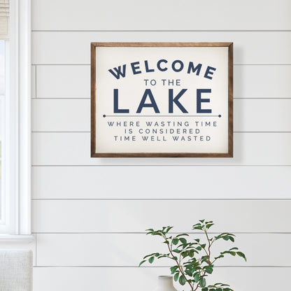 Welcome To The Lake Blue White