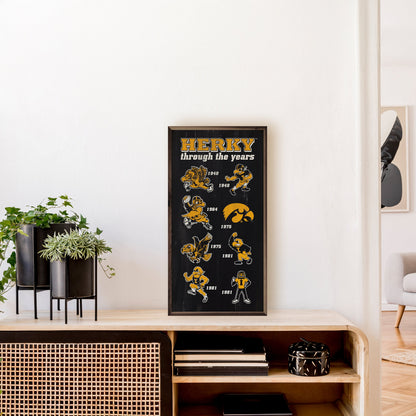 Herky Through The Years Vertical University Of Iowa Black