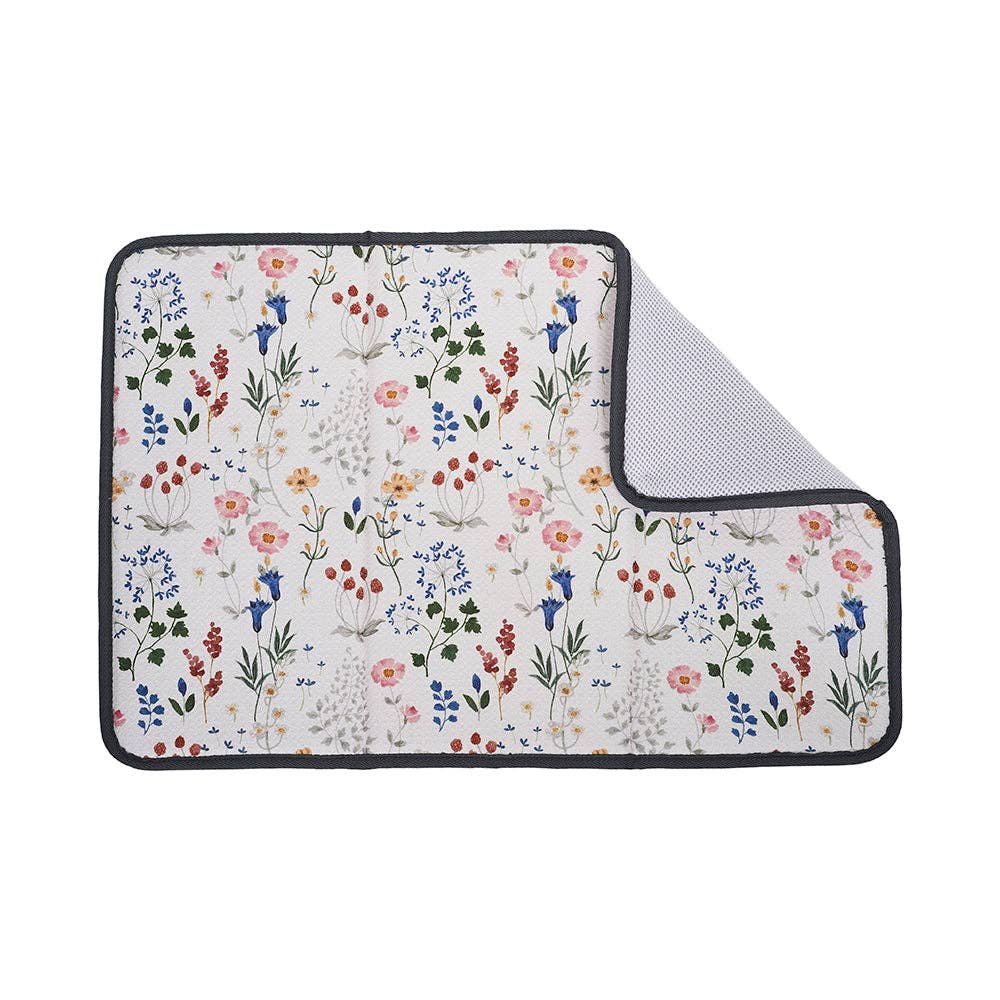 Drying Mat - Serenity Floral: Mint