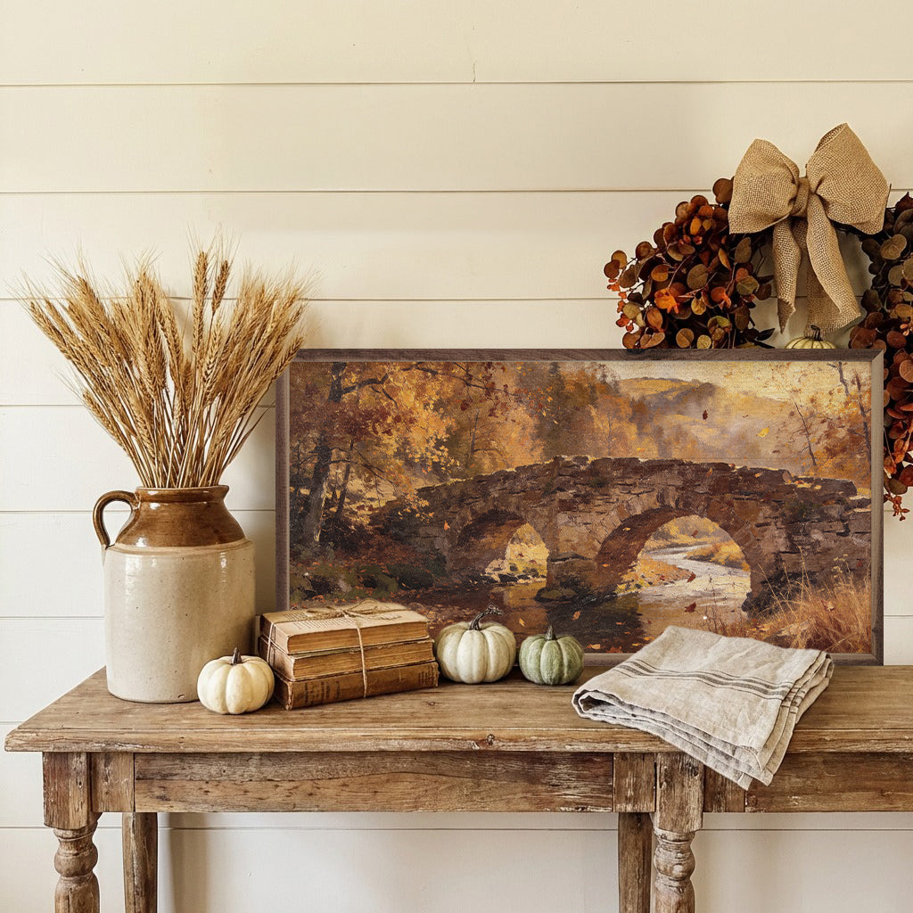 Stone Bridge In Autumn