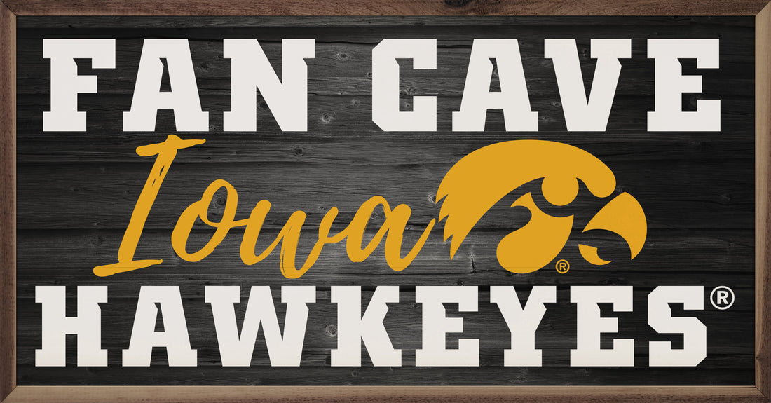 Fan Cave Hawkeyes University Of Iowa Black