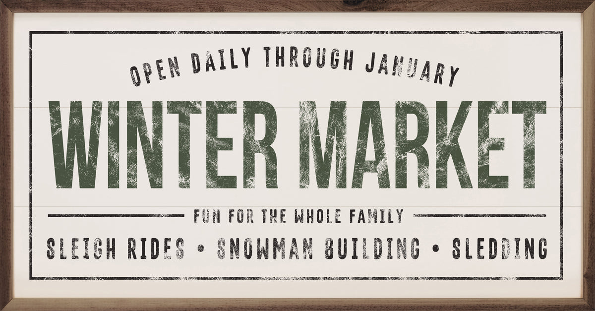 Winter Market Green White