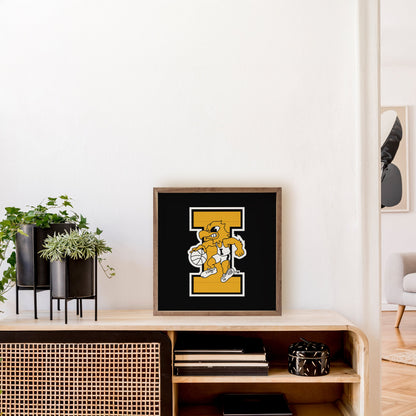 Vintage Bold Letter Basketball University Of Iowa Black